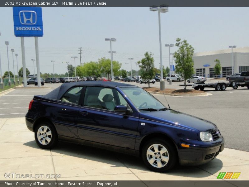 Marlin Blue Pearl / Beige 2002 Volkswagen Cabrio GLX