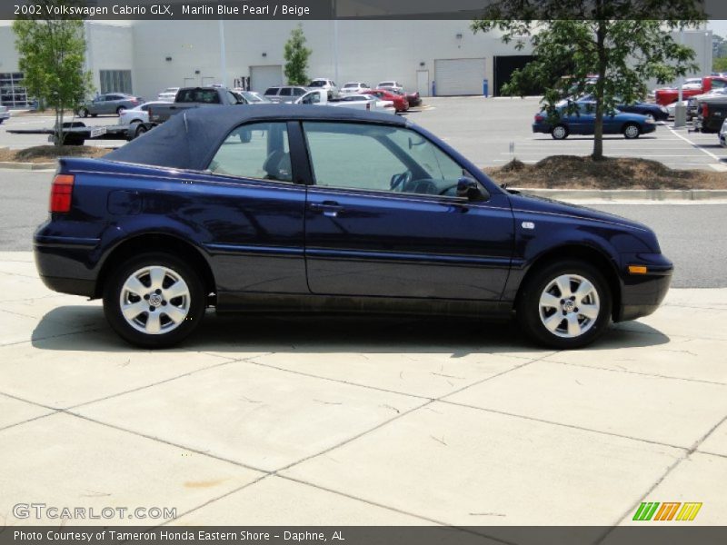 Marlin Blue Pearl / Beige 2002 Volkswagen Cabrio GLX