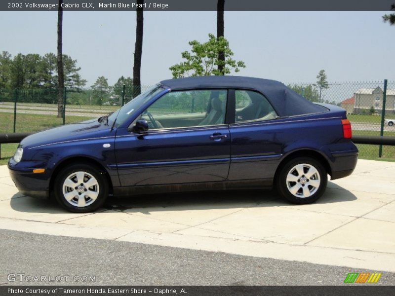 Marlin Blue Pearl / Beige 2002 Volkswagen Cabrio GLX