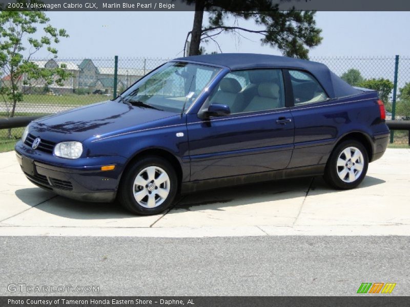 Marlin Blue Pearl / Beige 2002 Volkswagen Cabrio GLX