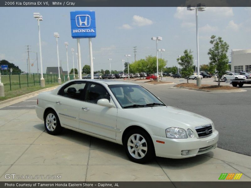 White / Gray 2006 Kia Optima EX V6