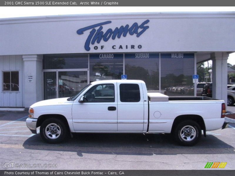 Arctic White / Graphite 2001 GMC Sierra 1500 SLE Extended Cab