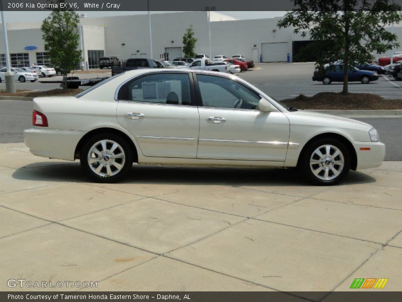 White / Gray 2006 Kia Optima EX V6