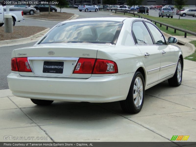 White / Gray 2006 Kia Optima EX V6
