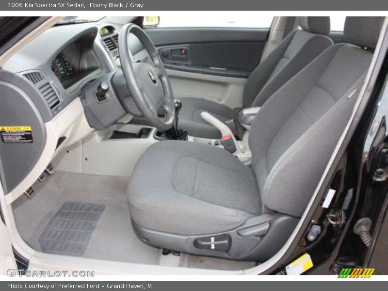 Ebony Black / Gray 2006 Kia Spectra SX Sedan