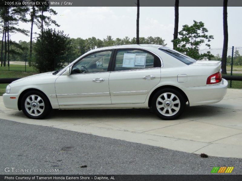 White / Gray 2006 Kia Optima EX V6