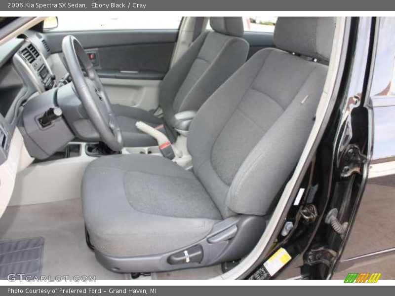 Ebony Black / Gray 2006 Kia Spectra SX Sedan