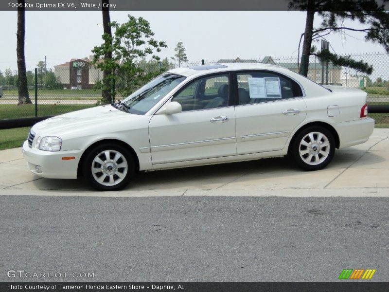 White / Gray 2006 Kia Optima EX V6