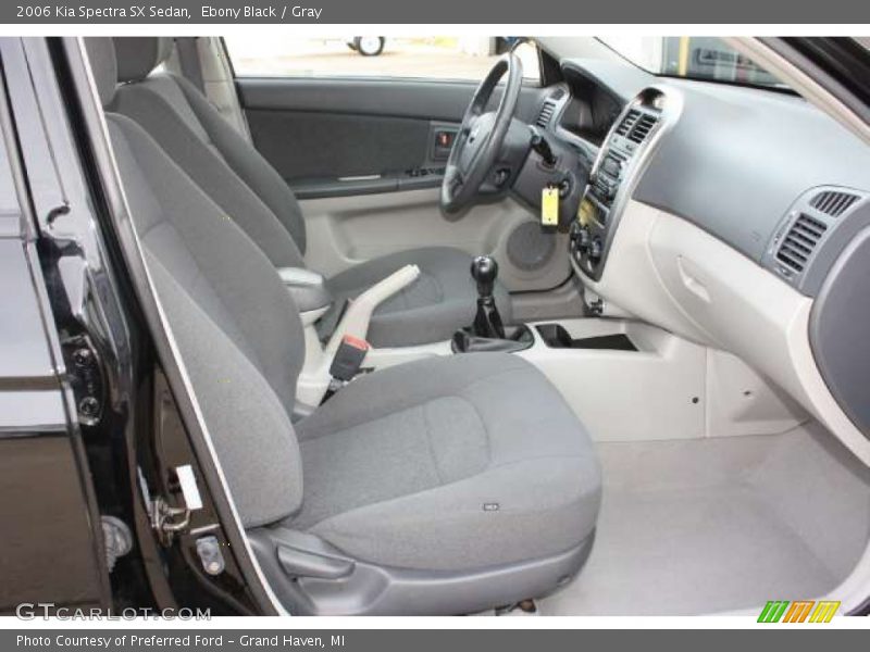 Ebony Black / Gray 2006 Kia Spectra SX Sedan