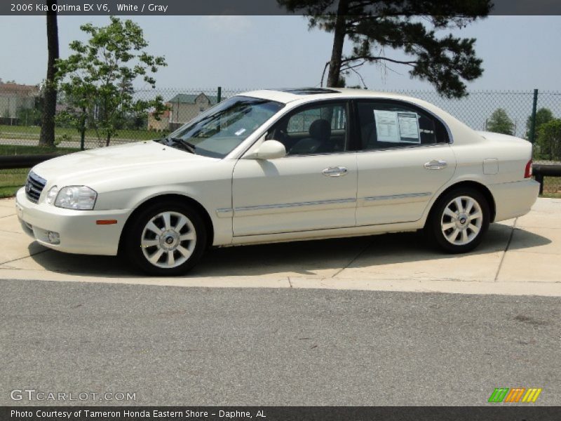 White / Gray 2006 Kia Optima EX V6