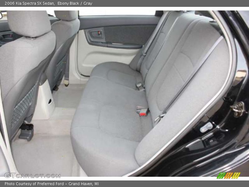 Ebony Black / Gray 2006 Kia Spectra SX Sedan