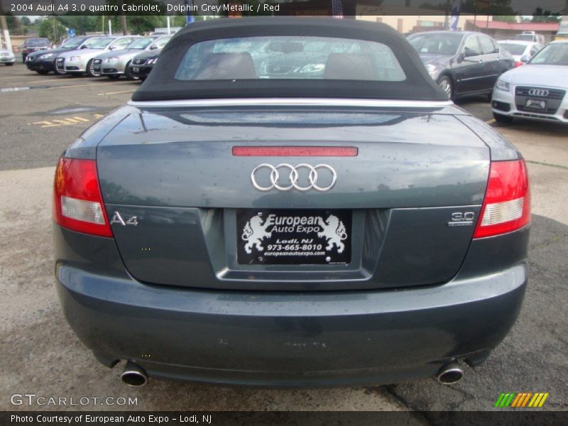 Dolphin Grey Metallic / Red 2004 Audi A4 3.0 quattro Cabriolet