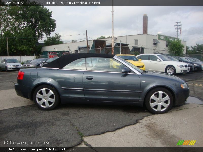 Dolphin Grey Metallic / Red 2004 Audi A4 3.0 quattro Cabriolet