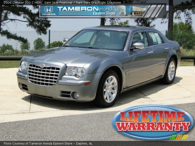 Satin Jade Pearlcoat / Dark Slate Gray/Light Graystone 2006 Chrysler 300 C HEMI