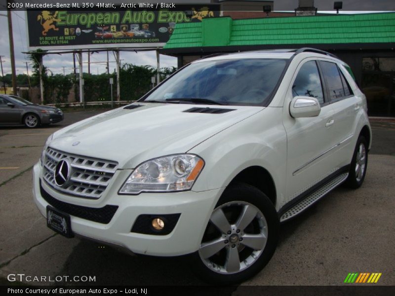 Arctic White / Black 2009 Mercedes-Benz ML 350 4Matic