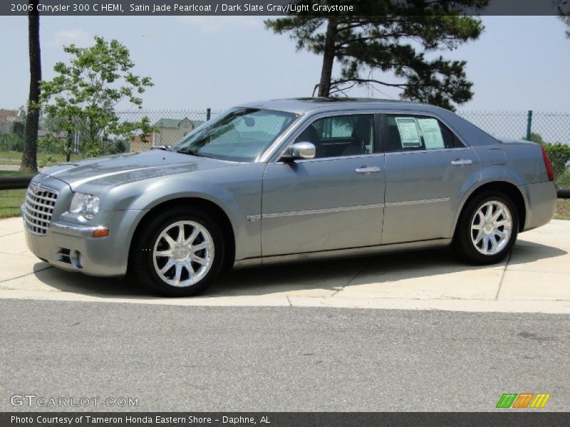 Satin Jade Pearlcoat / Dark Slate Gray/Light Graystone 2006 Chrysler 300 C HEMI