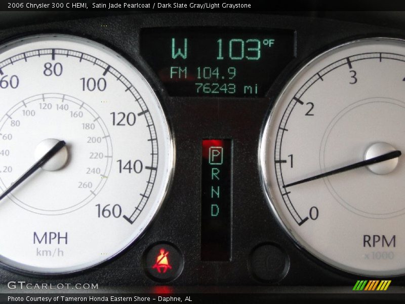 Satin Jade Pearlcoat / Dark Slate Gray/Light Graystone 2006 Chrysler 300 C HEMI