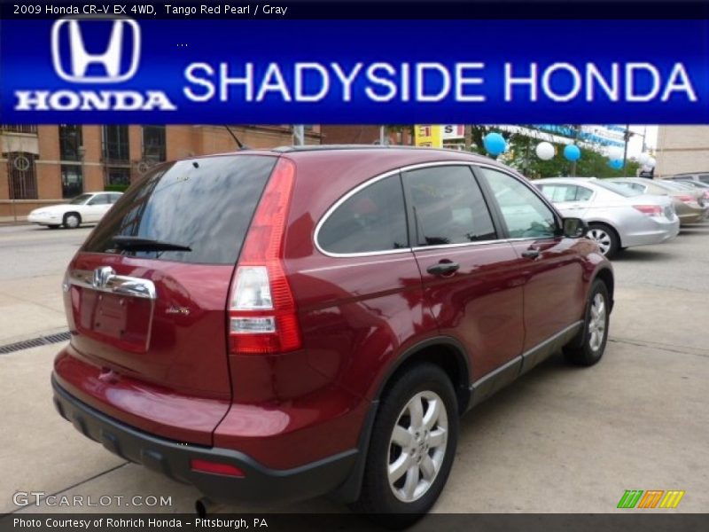 Tango Red Pearl / Gray 2009 Honda CR-V EX 4WD