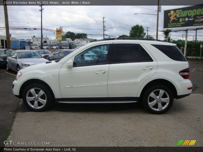 Arctic White / Black 2009 Mercedes-Benz ML 350 4Matic