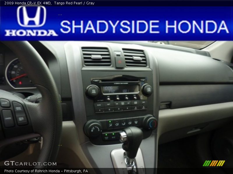 Tango Red Pearl / Gray 2009 Honda CR-V EX 4WD