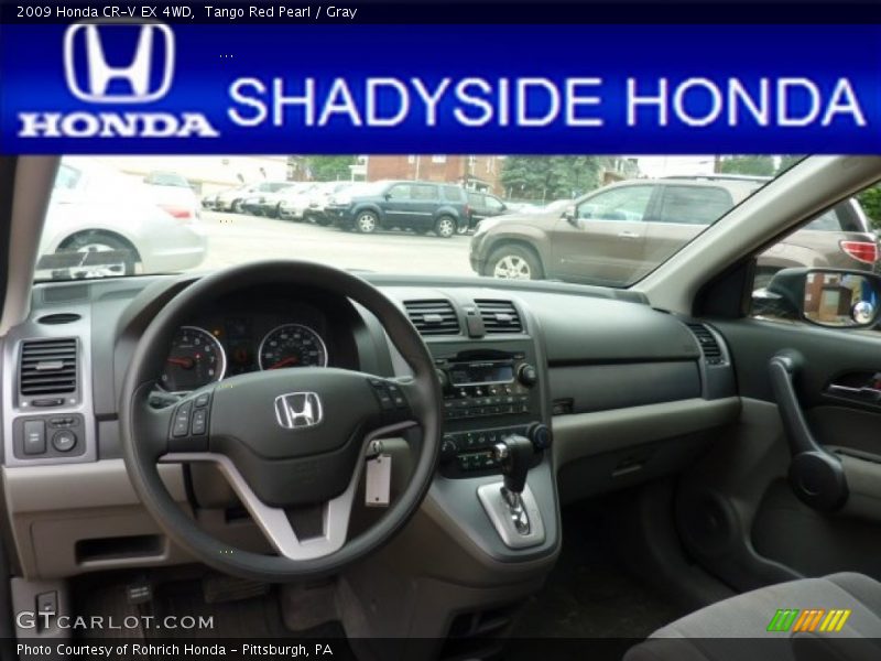 Tango Red Pearl / Gray 2009 Honda CR-V EX 4WD