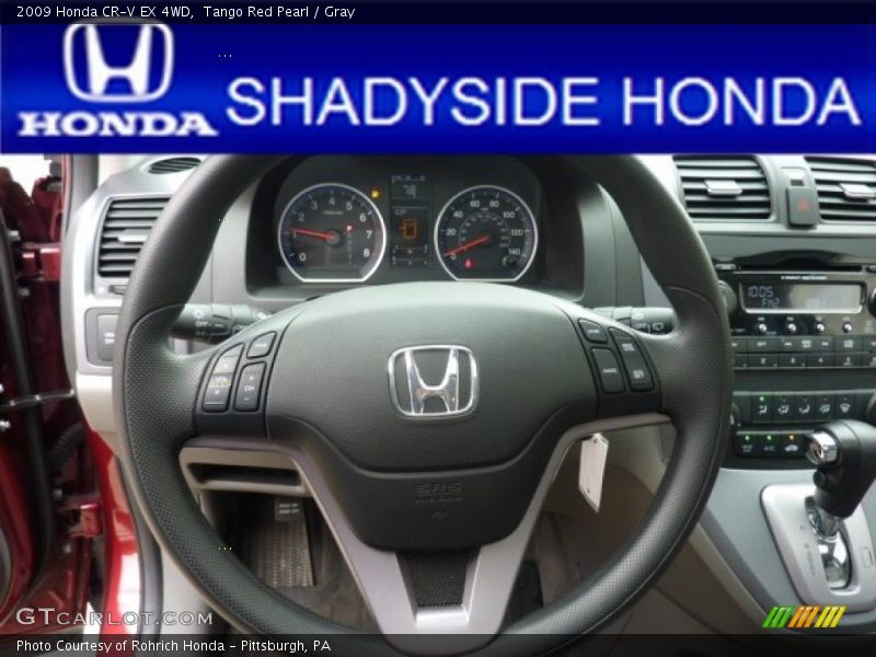 Tango Red Pearl / Gray 2009 Honda CR-V EX 4WD