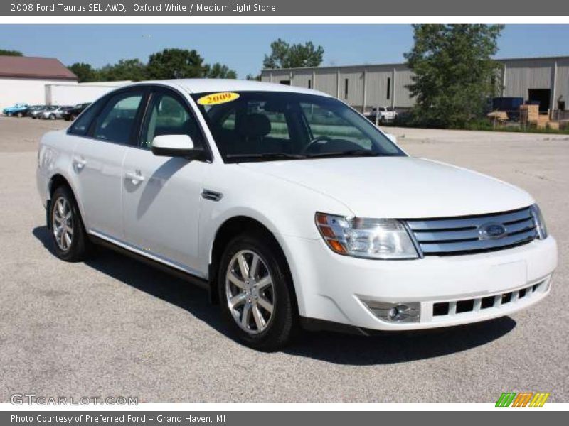 Oxford White / Medium Light Stone 2008 Ford Taurus SEL AWD