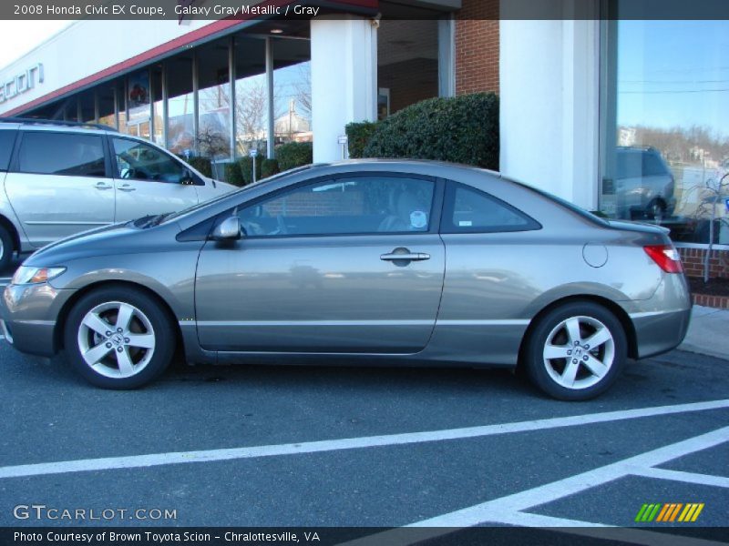 Galaxy Gray Metallic / Gray 2008 Honda Civic EX Coupe