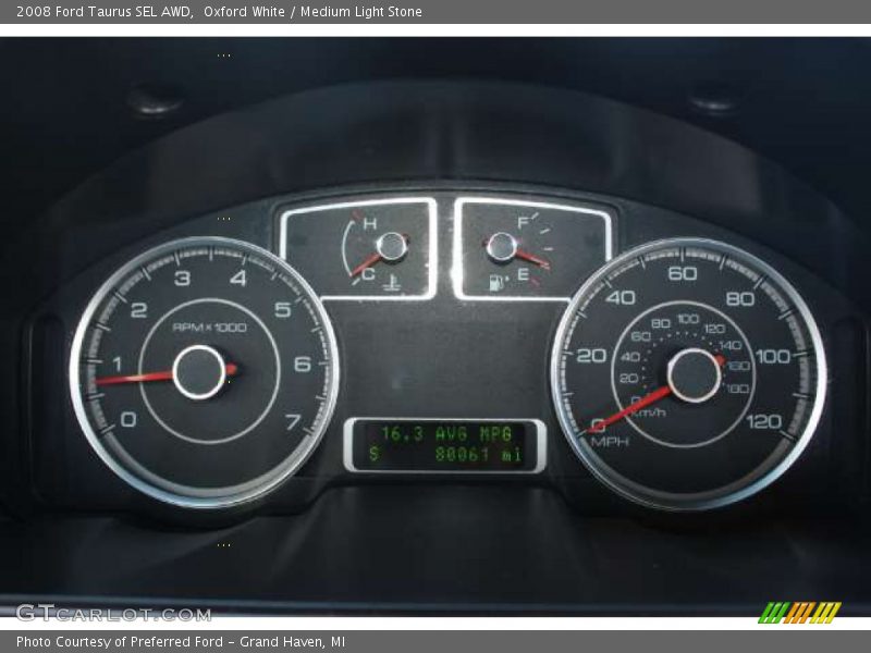 Oxford White / Medium Light Stone 2008 Ford Taurus SEL AWD