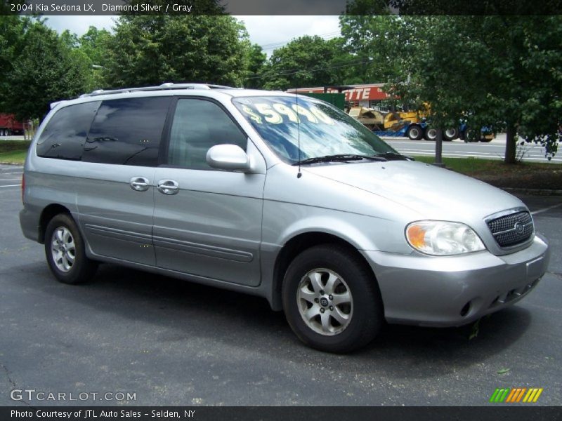 Diamond Silver / Gray 2004 Kia Sedona LX