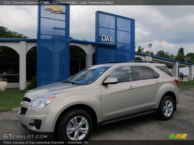 Gold Mist Metallic / Light Titanium/Jet Black 2011 Chevrolet Equinox LT AWD