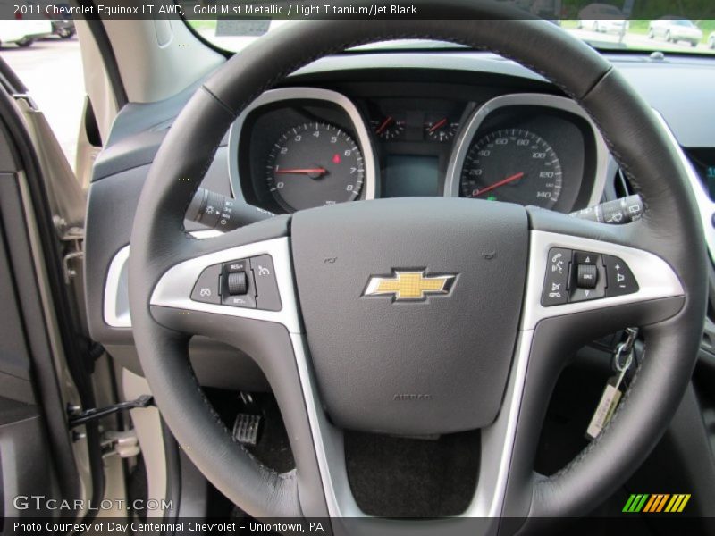 Gold Mist Metallic / Light Titanium/Jet Black 2011 Chevrolet Equinox LT AWD