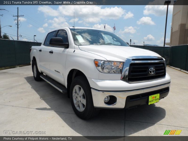 Super White / Graphite Gray 2011 Toyota Tundra SR5 CrewMax