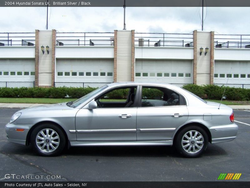 Brilliant Silver / Black 2004 Hyundai Sonata LX