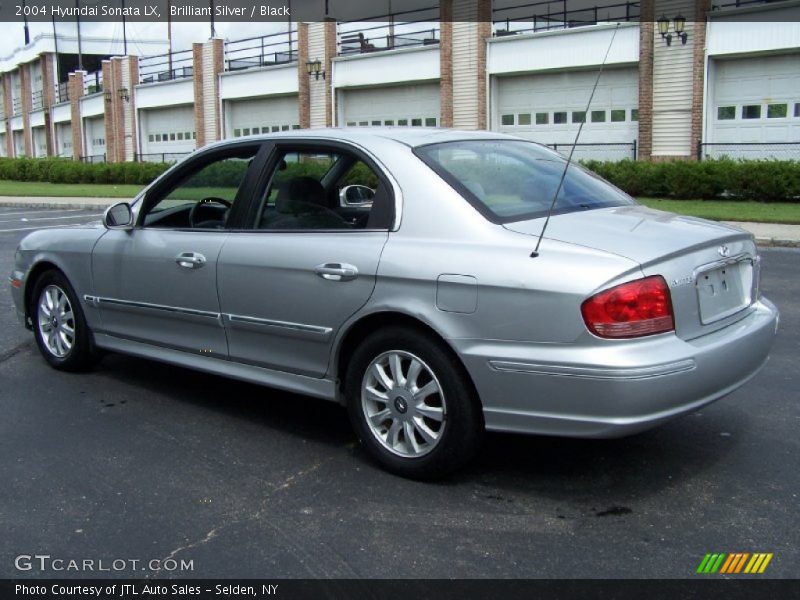 Brilliant Silver / Black 2004 Hyundai Sonata LX