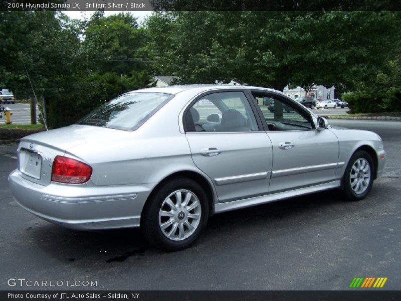 Brilliant Silver / Black 2004 Hyundai Sonata LX