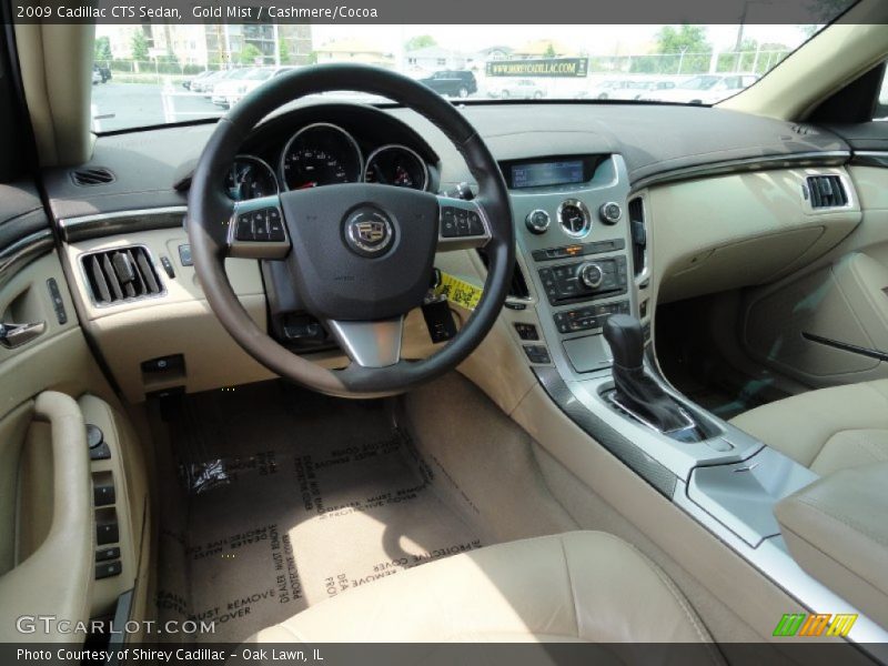 Gold Mist / Cashmere/Cocoa 2009 Cadillac CTS Sedan