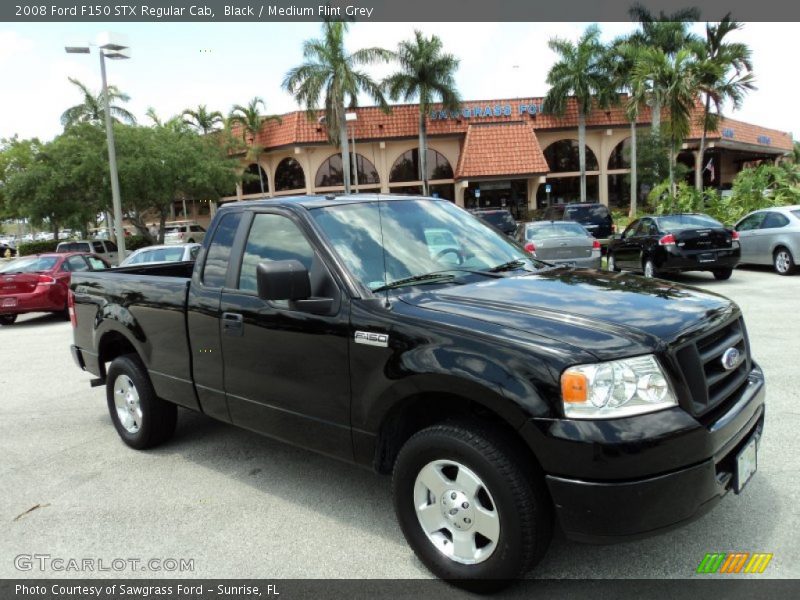 Black / Medium Flint Grey 2008 Ford F150 STX Regular Cab