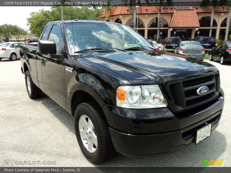 Black / Medium Flint Grey 2008 Ford F150 STX Regular Cab