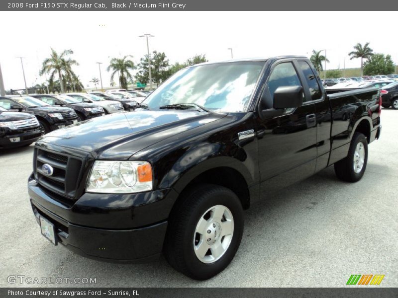 Black / Medium Flint Grey 2008 Ford F150 STX Regular Cab