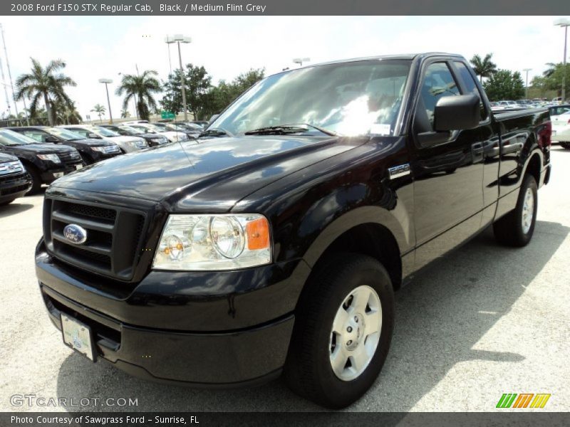Black / Medium Flint Grey 2008 Ford F150 STX Regular Cab