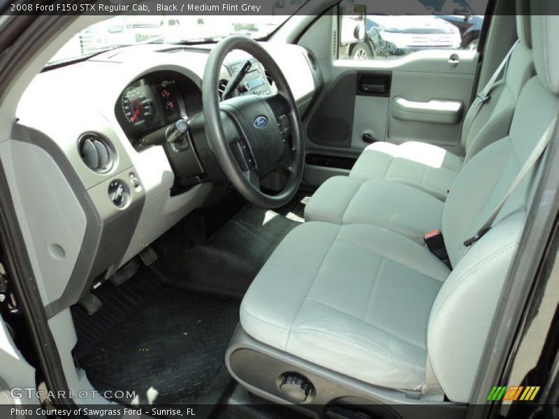 Black / Medium Flint Grey 2008 Ford F150 STX Regular Cab