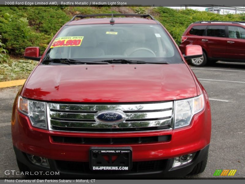 Redfire Metallic / Medium Light Stone 2008 Ford Edge Limited AWD