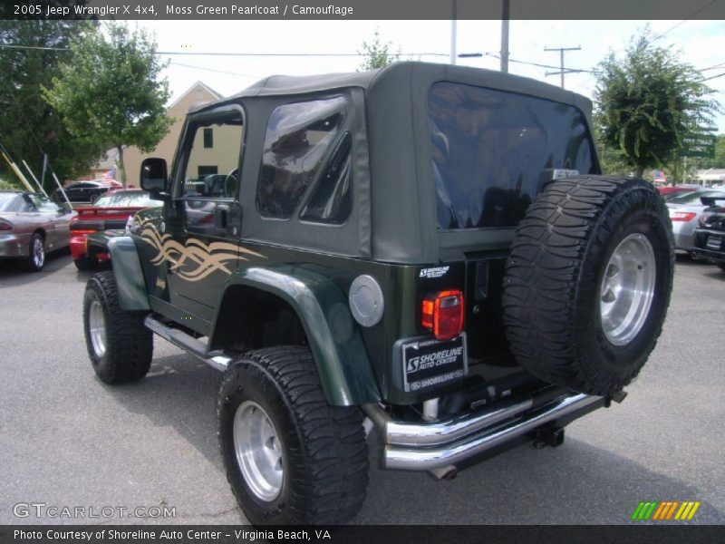 Moss Green Pearlcoat / Camouflage 2005 Jeep Wrangler X 4x4