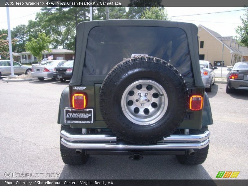 Moss Green Pearlcoat / Camouflage 2005 Jeep Wrangler X 4x4