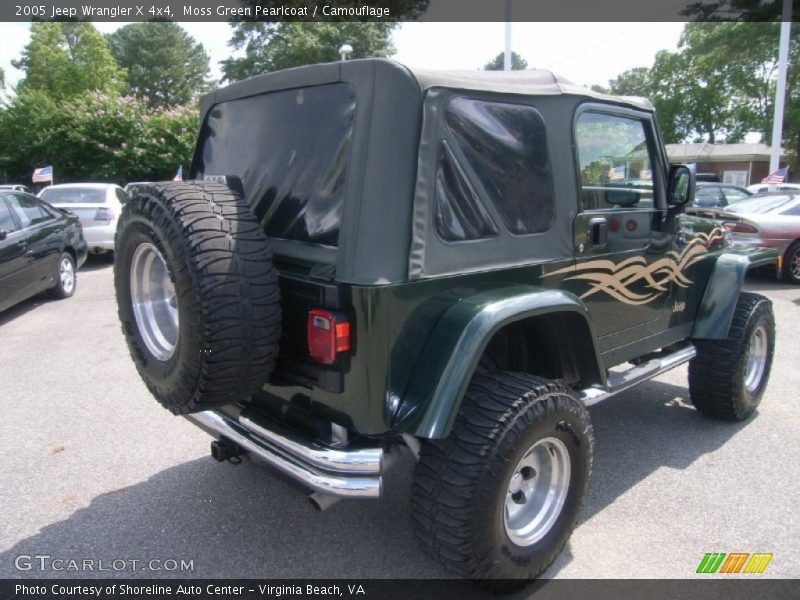 Moss Green Pearlcoat / Camouflage 2005 Jeep Wrangler X 4x4
