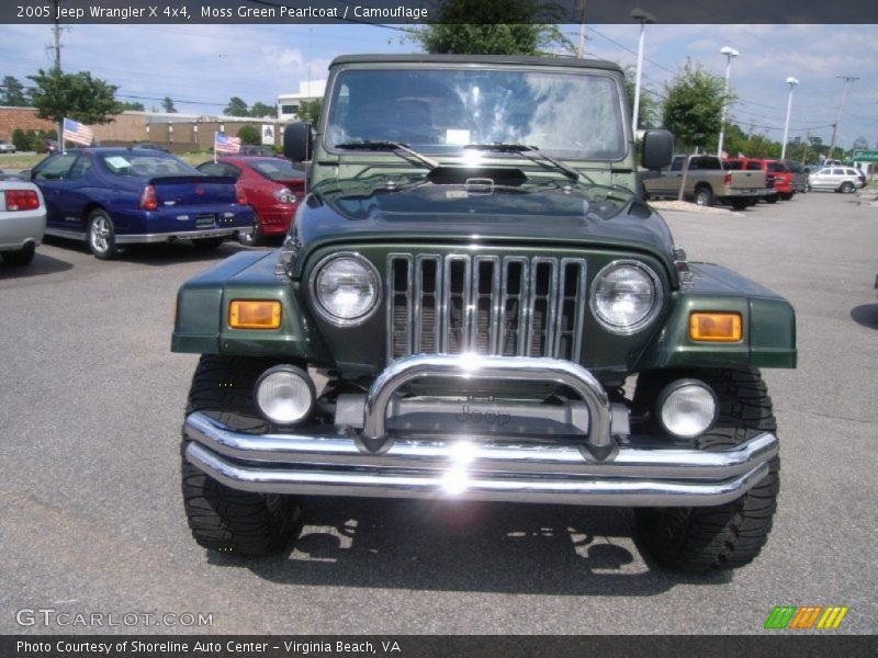 Moss Green Pearlcoat / Camouflage 2005 Jeep Wrangler X 4x4