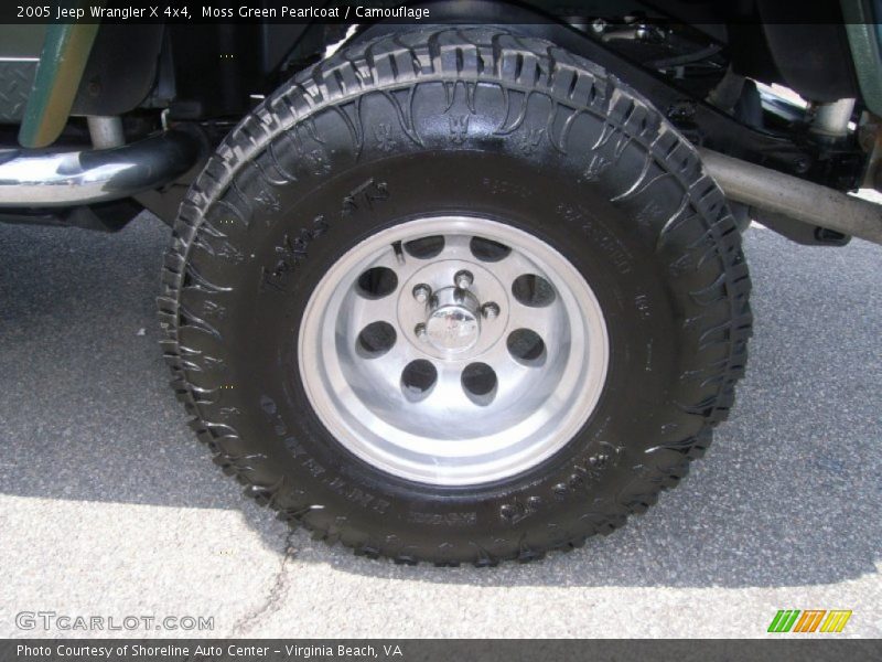 Moss Green Pearlcoat / Camouflage 2005 Jeep Wrangler X 4x4