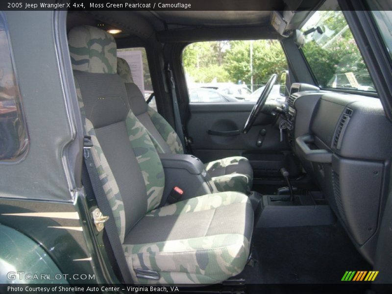 Moss Green Pearlcoat / Camouflage 2005 Jeep Wrangler X 4x4