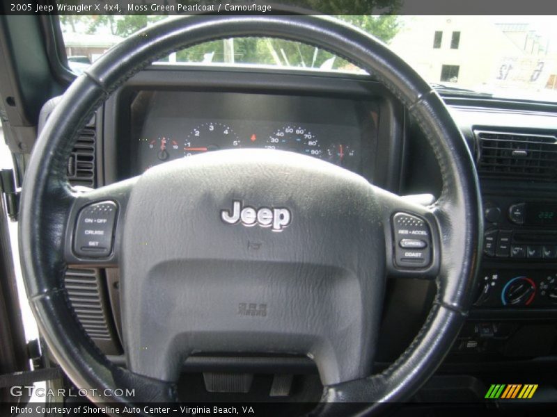 Moss Green Pearlcoat / Camouflage 2005 Jeep Wrangler X 4x4